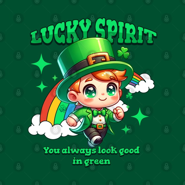 LUCKY SPIRIT YOU ALWAYS LOOK GOOD IN GREEN by Imaginate