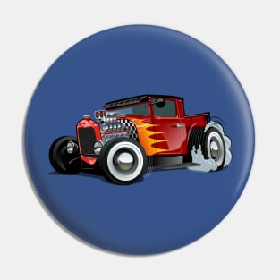 Cartoon retro hot rod Pin