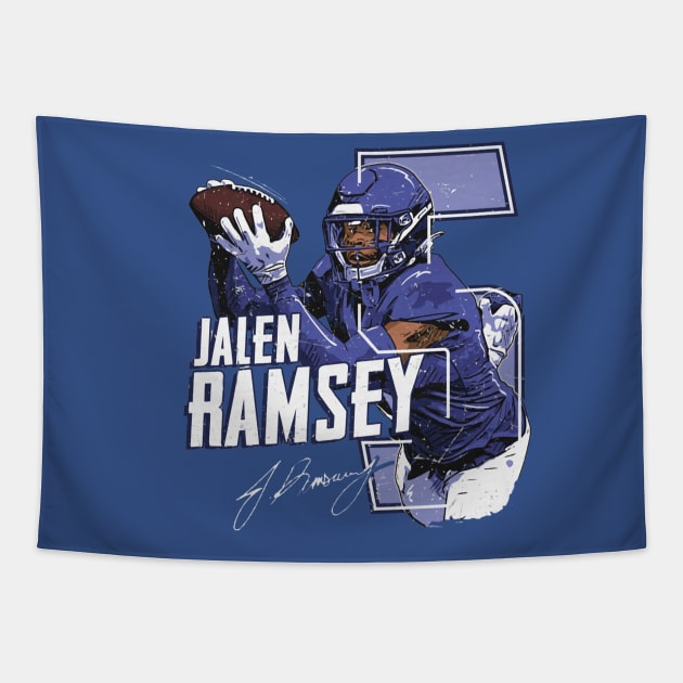 Jalen Ramsey Los Angeles R Number Tapestry by Buya_Hamkac