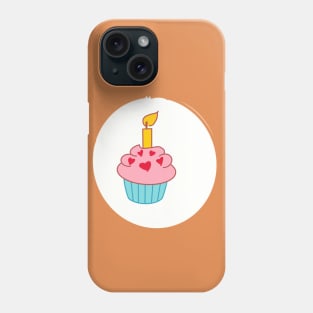 Pink cupcake - Birthday Bear symbol Phone Case