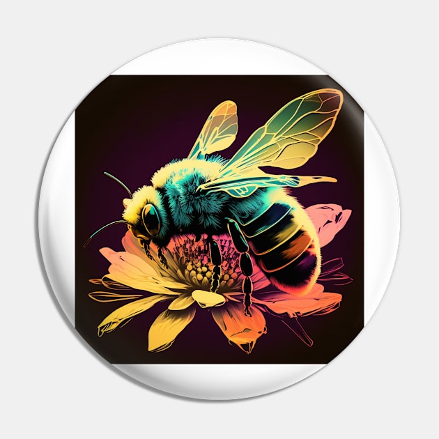Bee Pop Art 1 Pin by AstroRisq