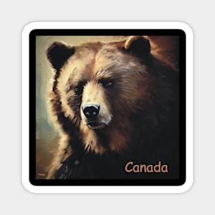 Canada Grizzly Bear . Magnet