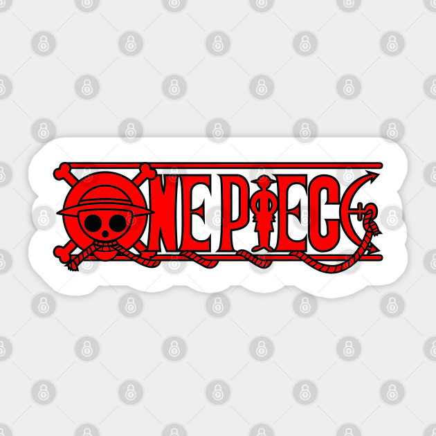 One Piece Logo One Piece Logo Sticker Teepublic