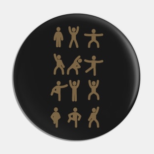 Sports Stickman brown Pin