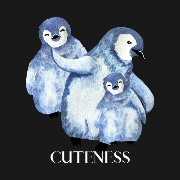 Cute fluffy Penguins Design by Abstractdiva