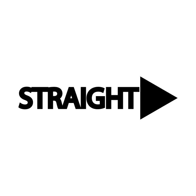 Straight going straight typography design by DinaShalash