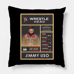 wwe card jimmy uso Pillow