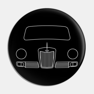 Riley Elf 1960s classic car outline graphic (white) Pin