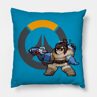 Overwatch - 16-Bit Mei W/ Logo Pillow