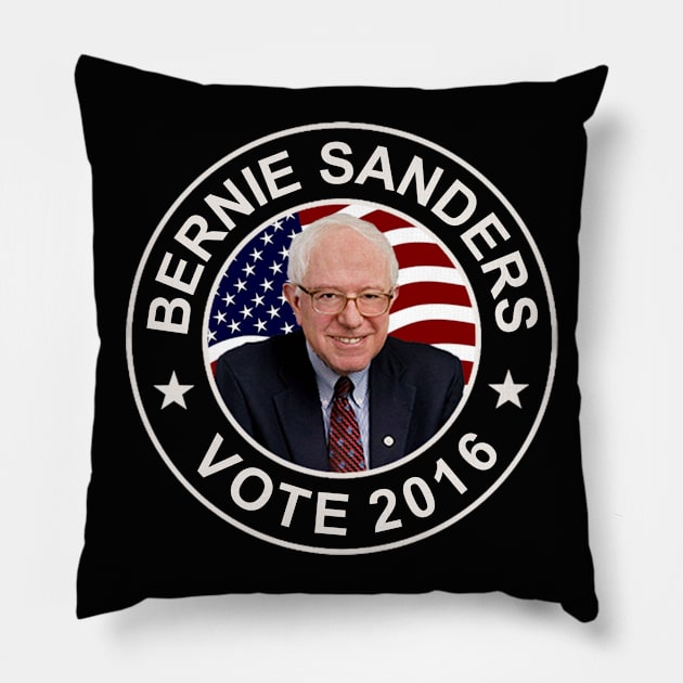 Bernie Sanders US Flag Pillow by ESDesign