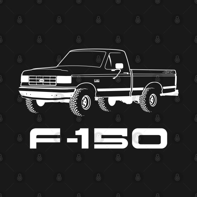 1987-1991 F150 White Print by The OBS Apparel