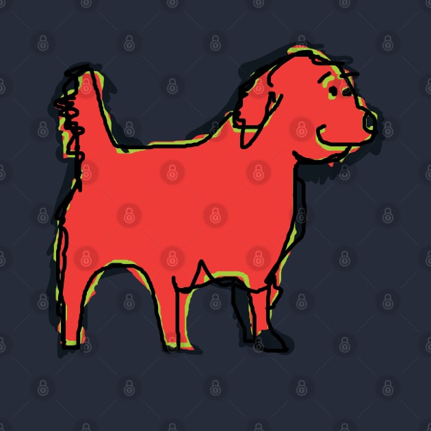 Red Dog Ruff Rough by ellenhenryart