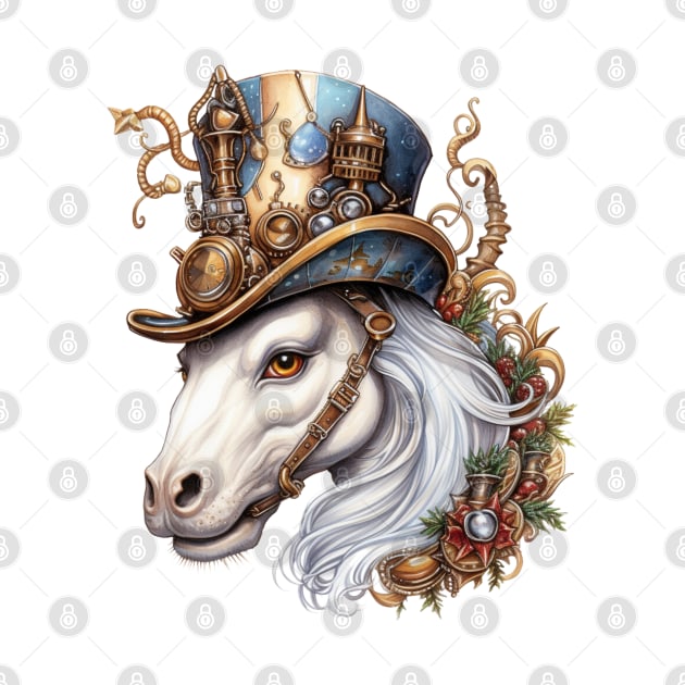 Steampunk Christmas Horse by Chromatic Fusion Studio