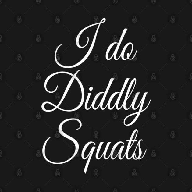 I Do Diddly Squats T-Shirt | funny gym shirt | Ironic Exercise tshirt by DesignsbyZazz