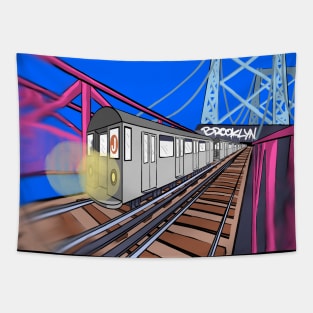 NYC Subway Series J Train Tapestry