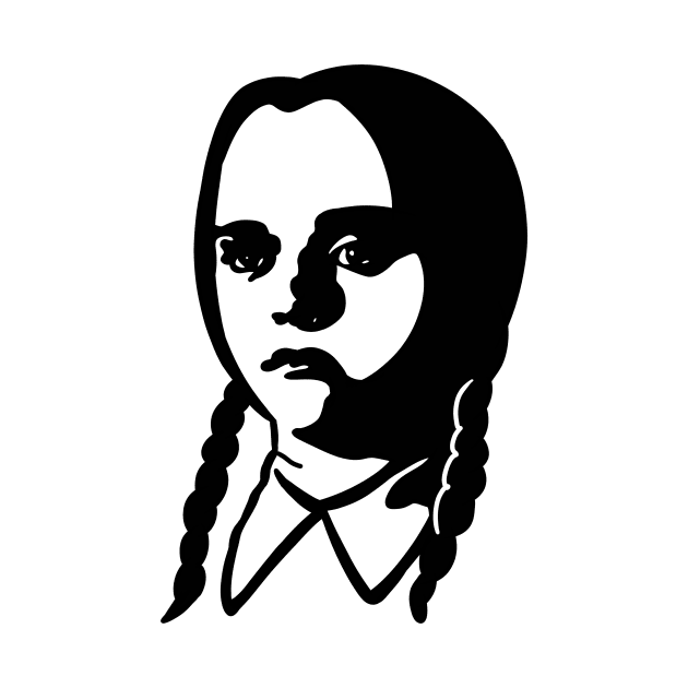 original wednesday addams outline by saraholiveira06