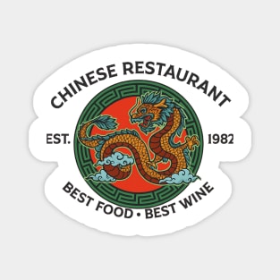 Lee Ho Fooks Vintage Chinese Restaurant Dragon Design Magnet