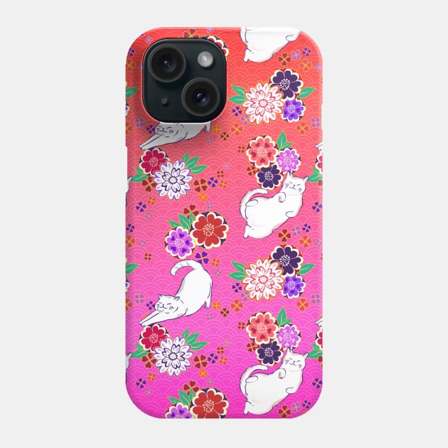 Pink Cats Phone Case by Meows in Clouds