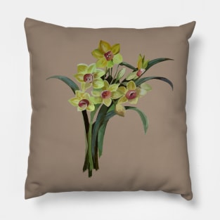 Lent Lily Spring Bouquet Vector Pillow