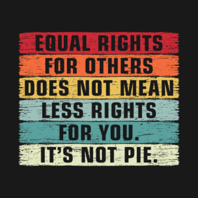 equal rights for others it's not pie shirt