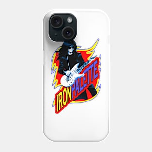 rock metal music guitar and guitarist graphic design by ironpalette Phone Case