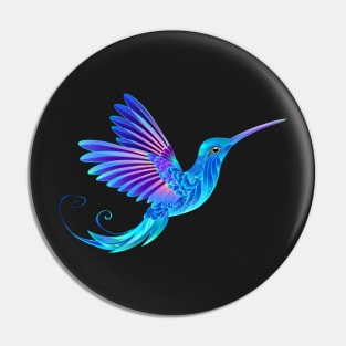 Neon Hummingbird Pin