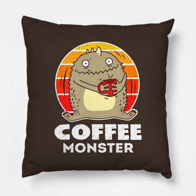 Coffee Monster Pillow by propellerhead