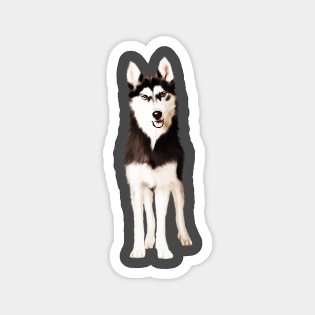 Husky Dog, Love Huskies, Dog Lover Magnet by logiamerch
