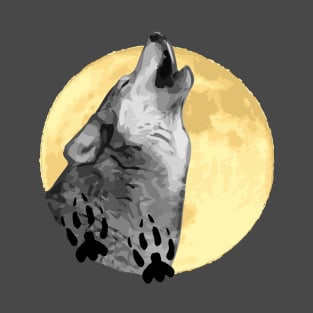 Wolf Design, howling at the moon, wildlife T-Shirt