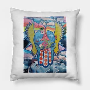 OUR PLANET, OUR FUTURE Hamsa by Harriette Knight Pillow