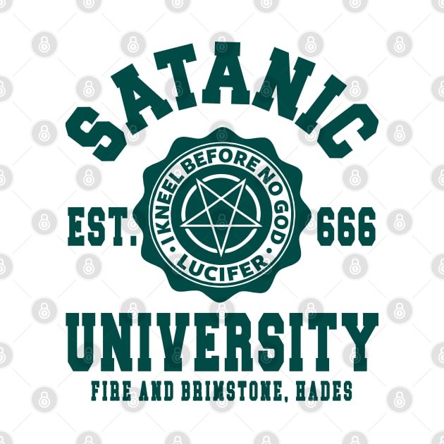 SATANIC UNIVERSITY - SATANISM OCCULT by Tshirt Samurai