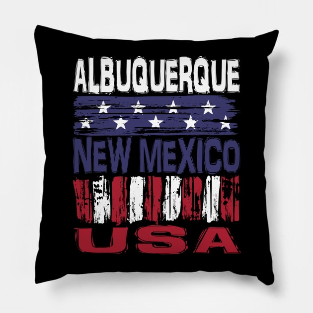 Albuquerque New Mexico  USA T-Shirt Pillow by Nerd_art