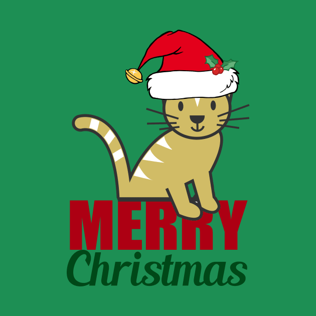 Merry Christmas Kitty Cat by epiclovedesigns