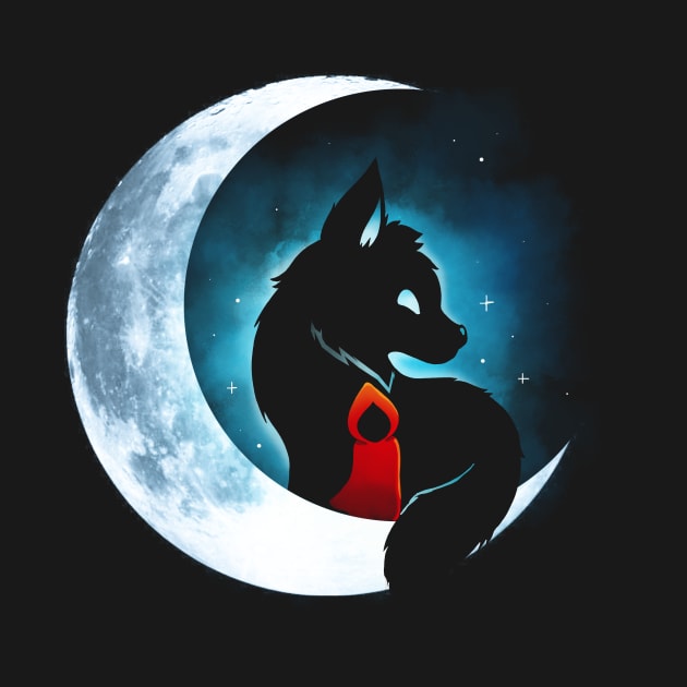 Red Wolf Moon by Vallina84