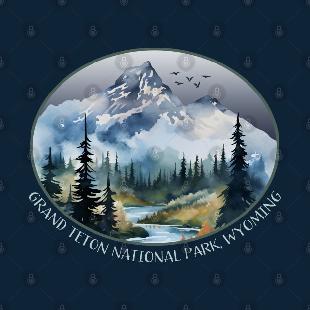 Grand Teton National Park, Wyoming Souvenir by Pine Hill Goods