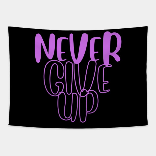 Never Give Up Tapestry by JrxFoundation