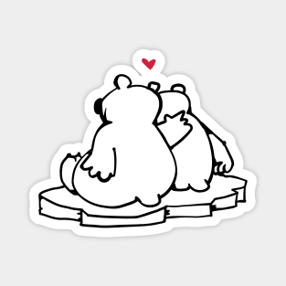 Polar Bears in Love Magnet