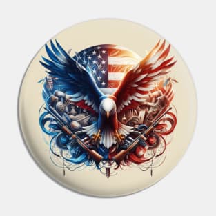 Aigle's american flag Pin