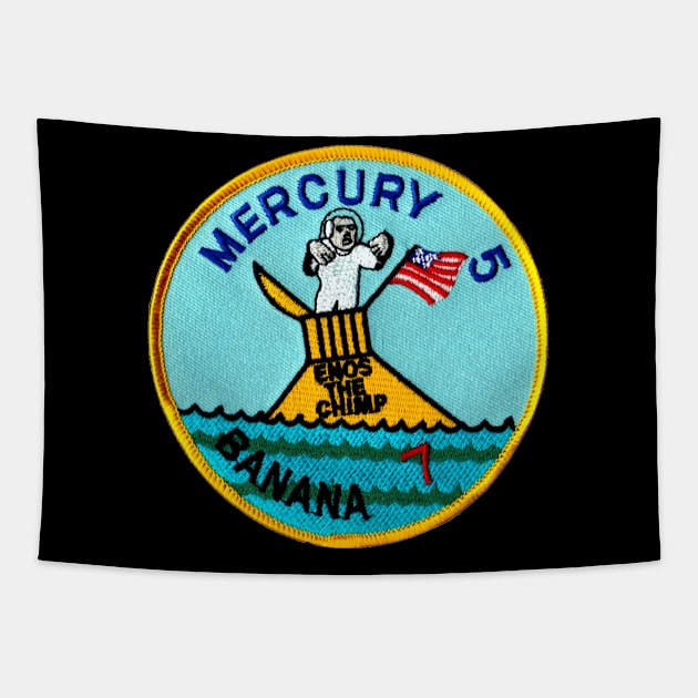 Mercury 5 Logo Tapestry by Spacestuffplus