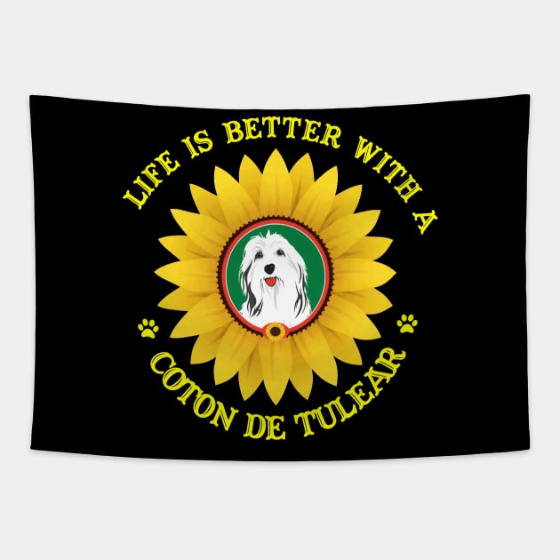 Coton de Tulear Lovers Tapestry by bienvaem