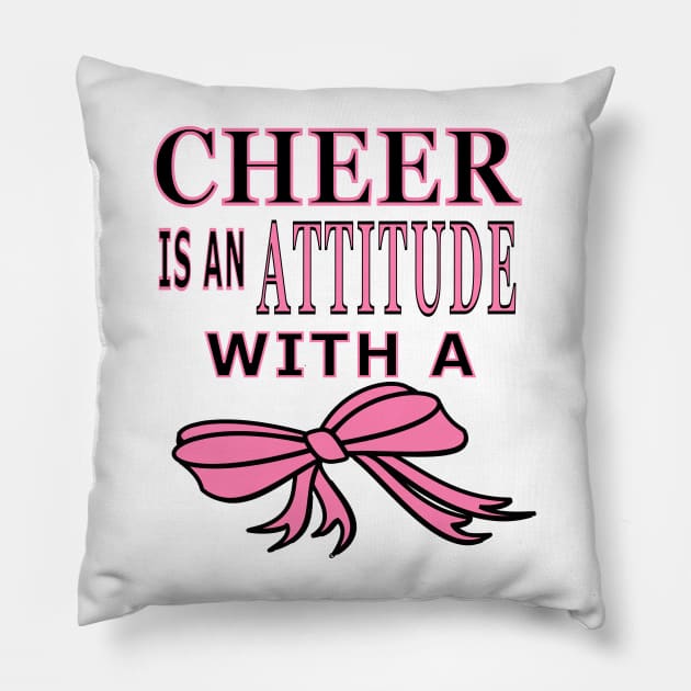 Cheer Is An Attitude with a Bow Pillow by Journees