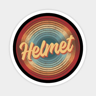 Helmet Vintage Circle Magnet