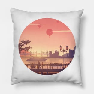 Sunrise city Pillow