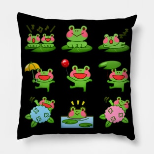 Halloween Frog Dancing Party Pillow