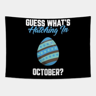 Guess What's Hatching In October Pregnancy Announcement Tapestry