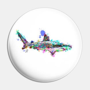 WATERCOLOR SHARK Pin