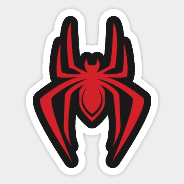 Classic Spider Logo (Miles) - Spider Man - Sticker | TeePublic