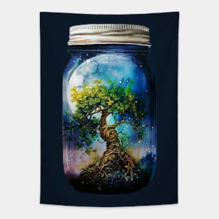 Firefly Tree Jar Tapestry