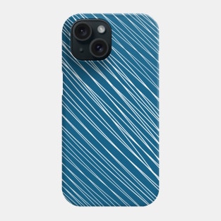 Striped-pattern, blue, white, simple, minimal, minimalist, lined-pattern, stripe, modern, trendy, basic, digital, pattern, abstract, lines, line, line-art, jewel-color, Phone Case