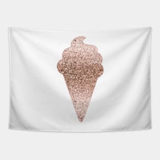 Ice cream - rose gold glitter Tapestry